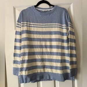 Vineyard Vines Blue and white striped sweatshirt. Size small. Preppy stripe